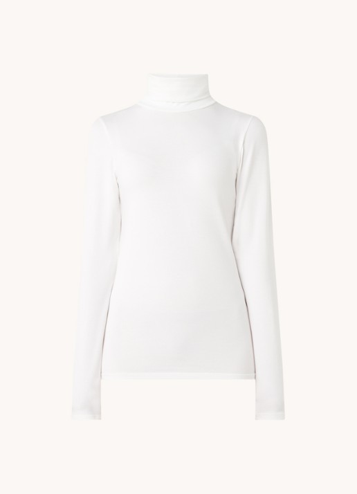 Modström Tanner longsleeve met col - voorkant vanillegeel