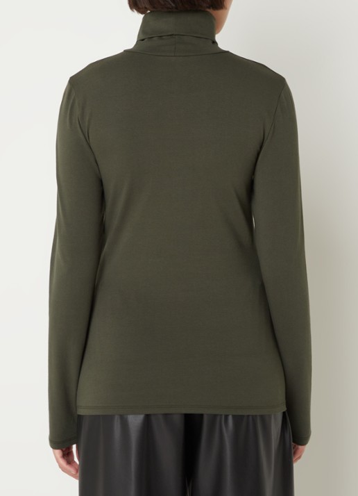Modström Tanner longsleeve met col - achterkant 4 donkergroen
