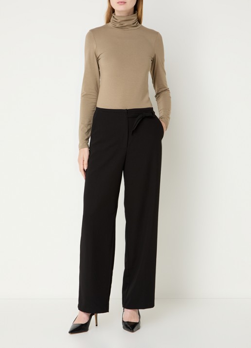 Modström Tanner longsleeve met col - voorkant 4 khaki