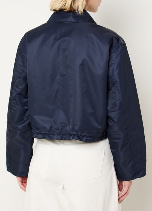 Modström Ulrikke bomberjack met klepzakken - achterkant donkerblauw