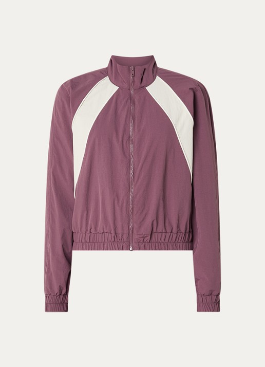 Modström Volmermd jack met opstaande kraag - voorkant aubergine