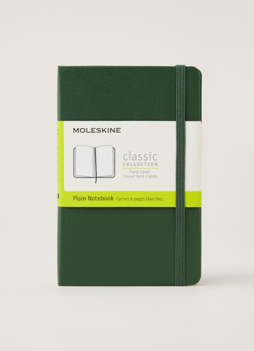 Moleskine Classic blanco notitieboek 14 x 9 cm - voorkant 2 donkergroen