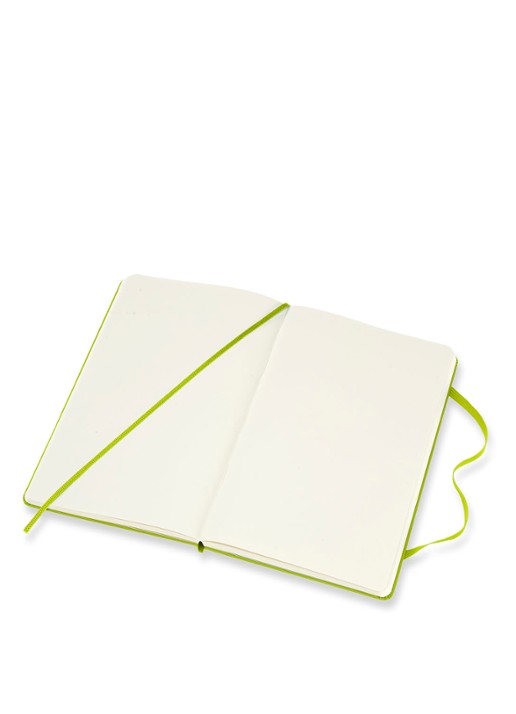 Moleskine Classic L blanco notitieboek  - voorkant 3 neongroen