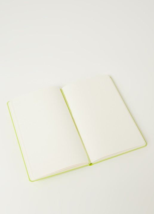 Moleskine Classic L blanco notitieboek  - detail neongroen