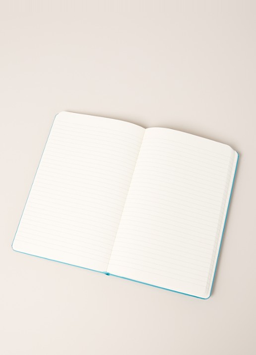 Moleskine Classic L gelinieerd notitieboek - detail turquoise