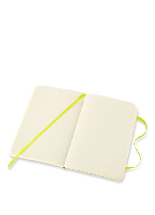 Moleskine Classic Pocket blanco notitieboek 14 x 9 cm - voorkant 3 neongroen