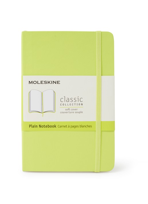 Moleskine Classic Pocket blanco notitieboek 14 x 9 cm - voorkant 4 neongroen