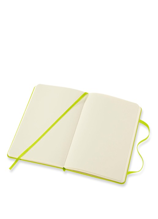 Moleskine Classic Pocket blanco notitieboek 9 x 14 cm  - voorkant 2 neongroen