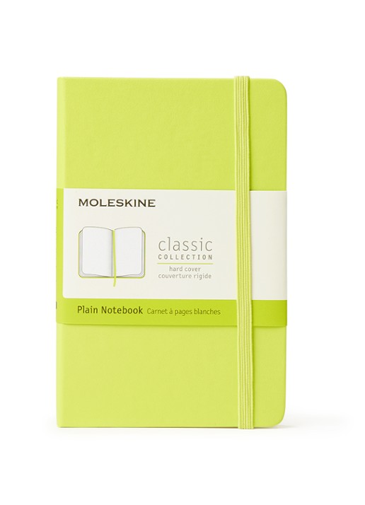 Moleskine Classic Pocket blanco notitieboek 9 x 14 cm  - voorkant 3 neongroen