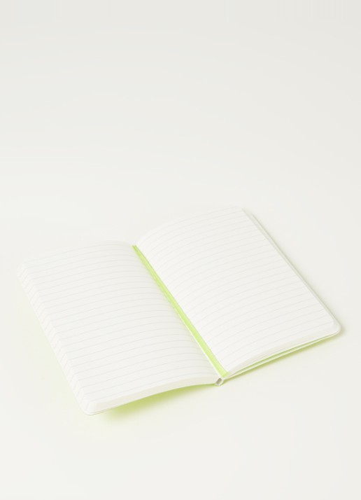 Moleskine Classic Pocket gelinieerd notitieboek 14 x 9 cm - detail neongroen