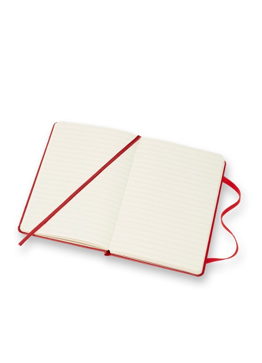 Moleskine Coloured gelinieerd notitieboek 14 x 9 cm - voorkant 3 steenrood