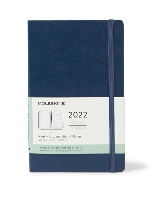 Moleskine Weekly agenda 2022 - voorkant donkerblauw