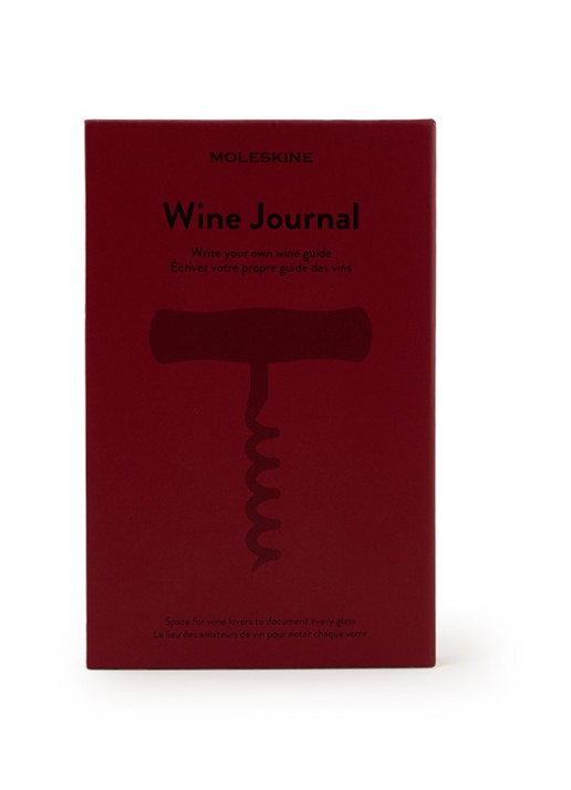 Moleskine Wijn journal  - voorkant bordeauxrood