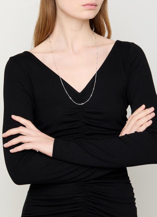 Moliane Dix ketting verzilverd - voorkant 2 zilver