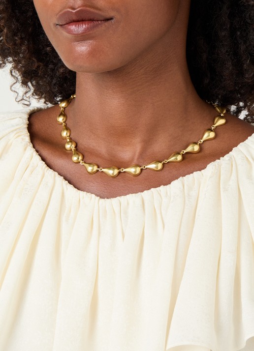 Moliane Farah choker verguld - voorkant 5 goud