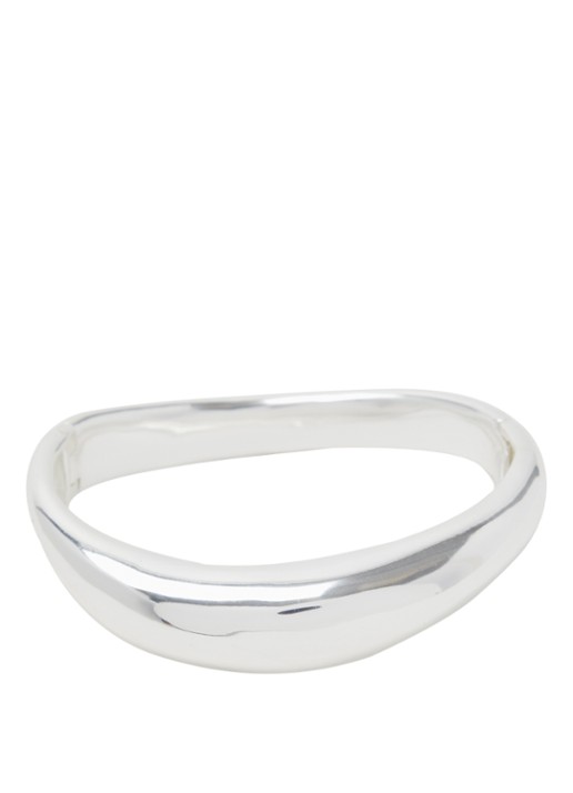Moliane Wave bangle verzilverd