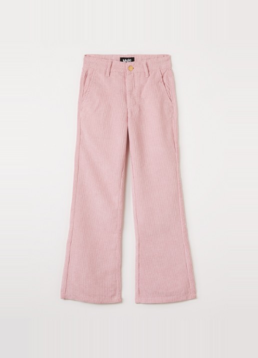 Molo Aida flared broek van corduroy - voorkant 2 beige