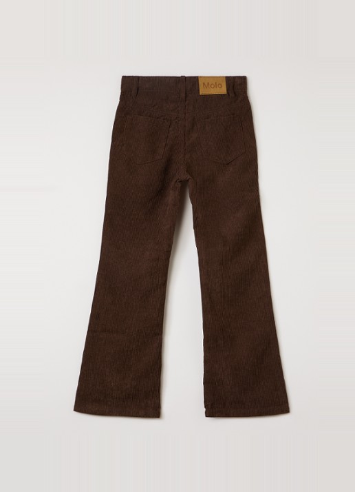 Molo Aida flared broek van corduroy - voorkant 3 bruin
