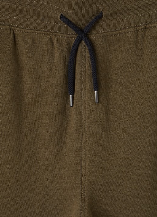 Molo Alvar tapered fit joggingbroek met ritszakken - detail bronsgroen
