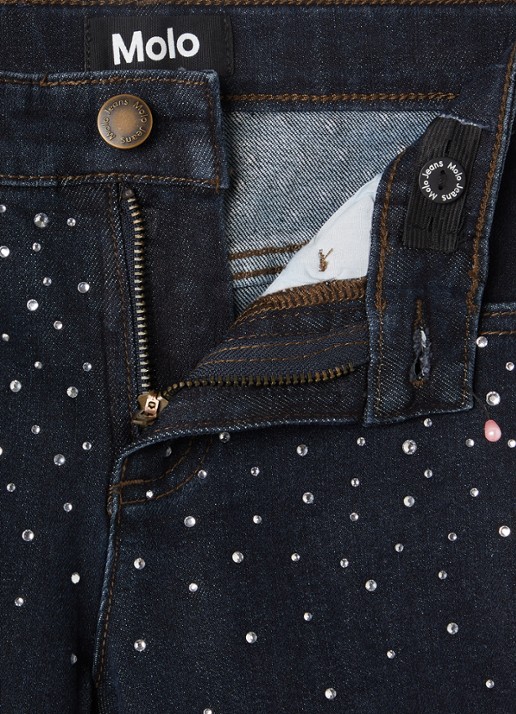 Molo Asta flared jeans van  katoen - detail beige