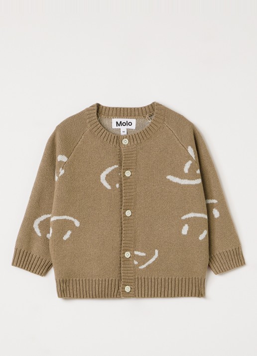 Molo Bobi fijngebreid vest met print