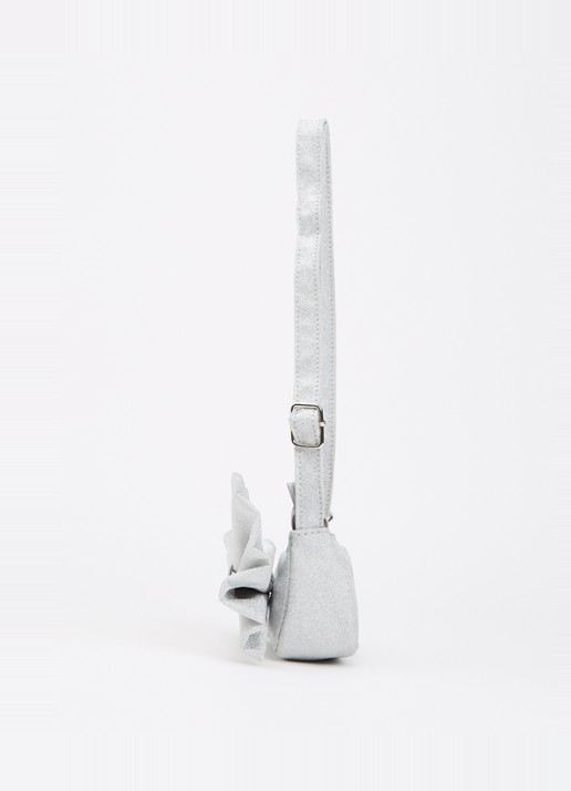 Molo Bow crossbodytas met glitter en strikdetail - detail 3 zilver