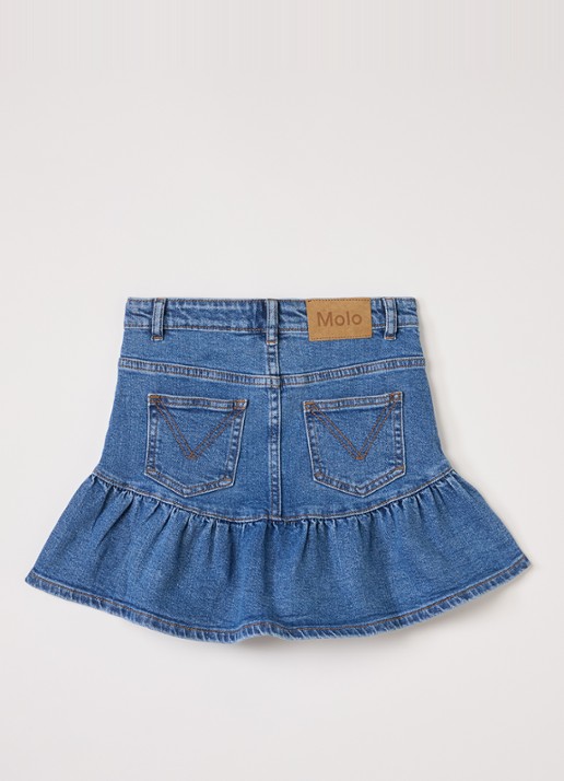 Molo Bridget rok van  katoen - achterkant indigo