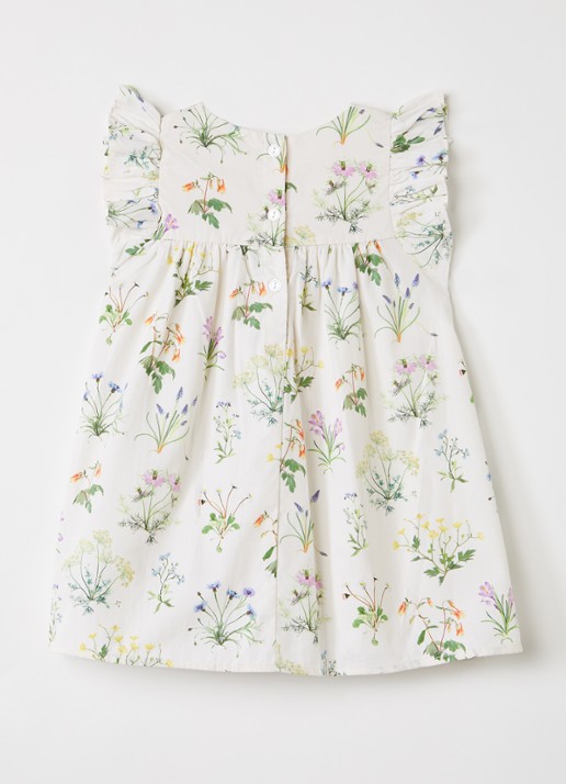 Molo Cacao tuniekjurk met bloemenprint - voorkant 3 gebroken wit