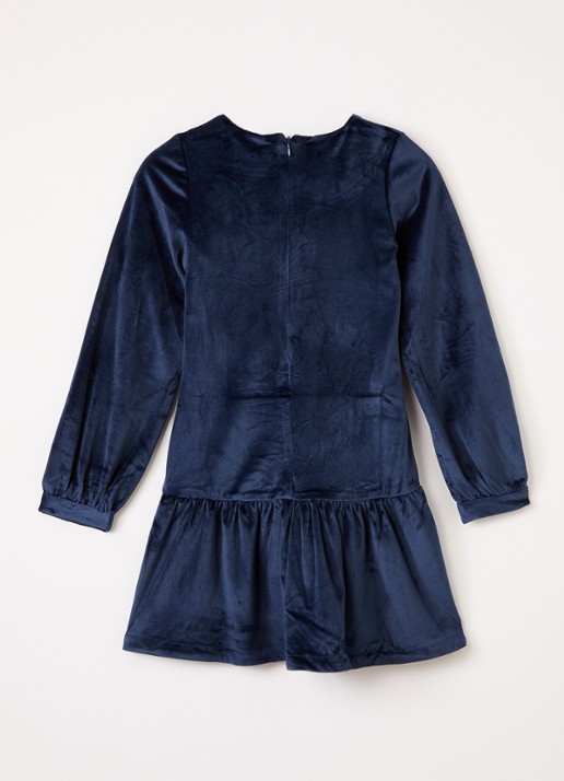 Molo Cami jurk van fluweel - voorkant 3 donkerblauw