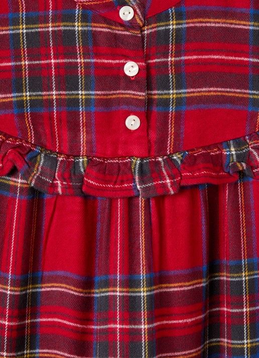 Molo Cibbe tuniekjurk met ruitdessin - detail 3 donkerrood