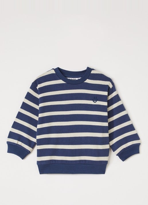 Molo Dear fijngebreide pullover met streepprint
