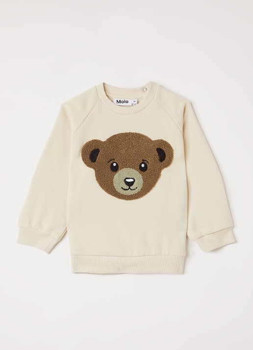 Molo Disc sweater met print - voorkant beige