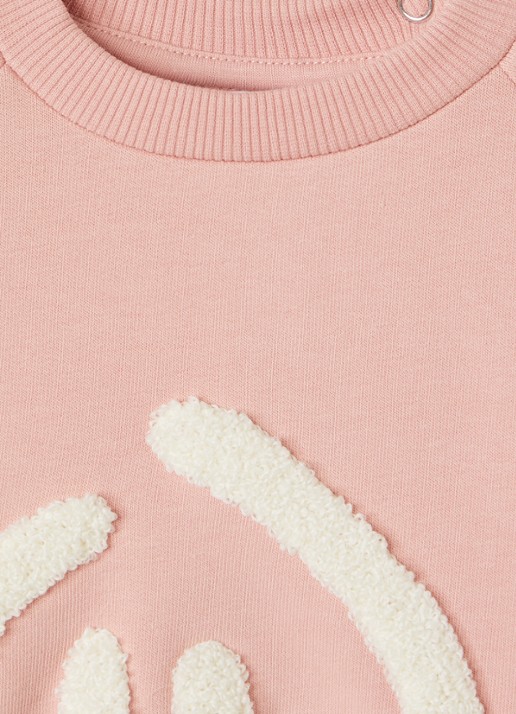 Molo Disc sweater met print - detail 3 oudroze
