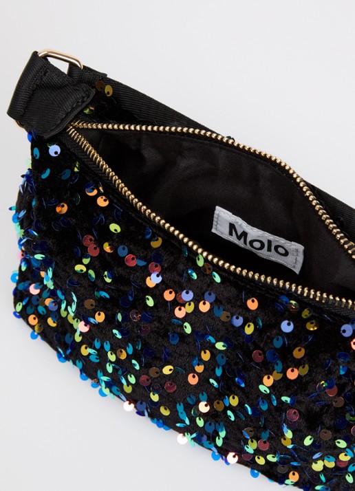 Molo Dolly schoudertas met pailletten - detail 2 zwart