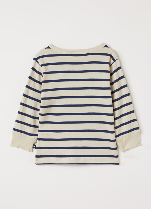 Molo Emore longsleeve met streepprint - voorkant 3 beige