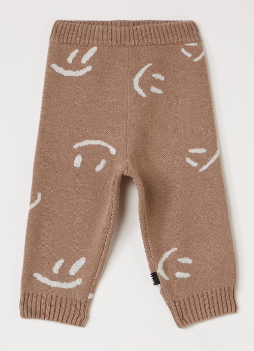 Molo Fijngebreide tapered fit broek in wolblend