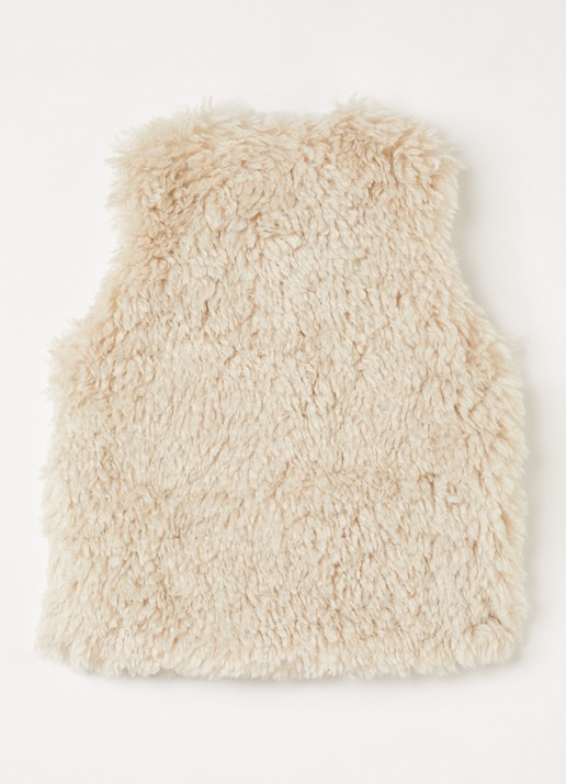 Molo Hatcha gilet van teddy - achterkant beige