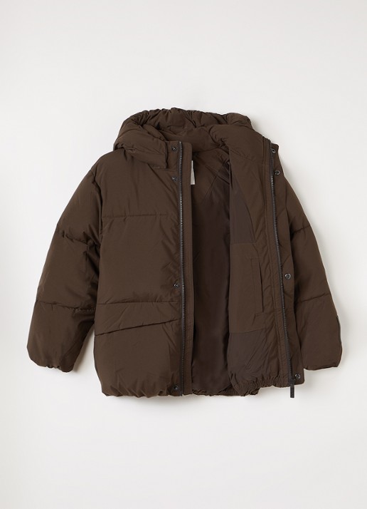 Molo Hayden pufferjack met paspelzakken - voorkant 2 bruin