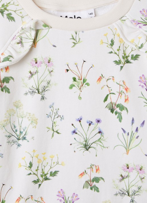 Molo Mabel sweater met bloemenprint - detail 3 creme