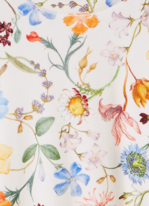 Molo Marika sweater met bloemenprint - detail gebroken wit