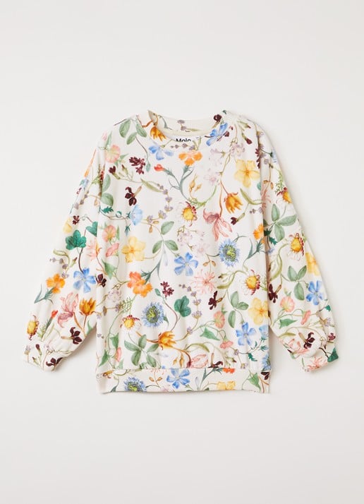 Molo Marika sweater met print - voorkant gebroken wit