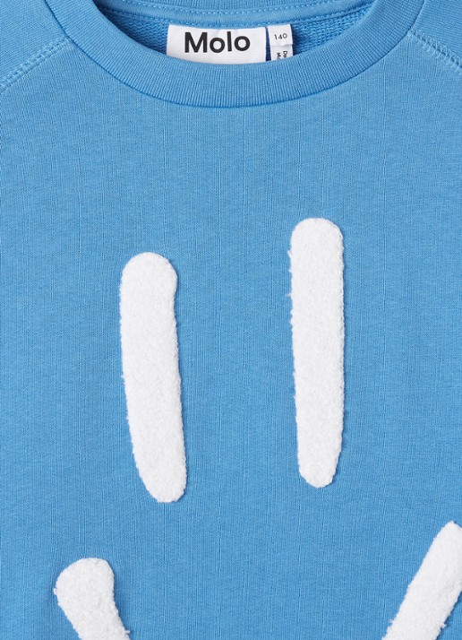 Molo Mike sweater met borduring - detail 3 blauw