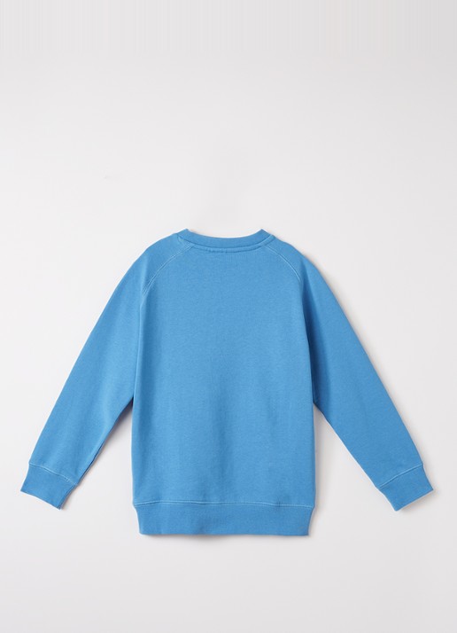 Molo Mike sweater met borduring - voorkant 2 blauw