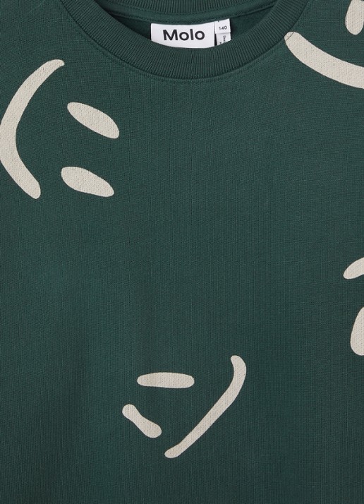 Molo Monti sweater met print - detail groen