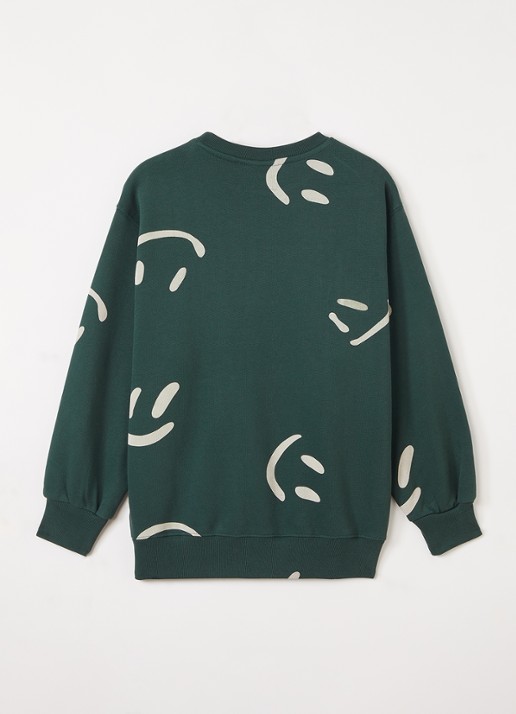 Molo Monti sweater met print - voorkant 3 groen