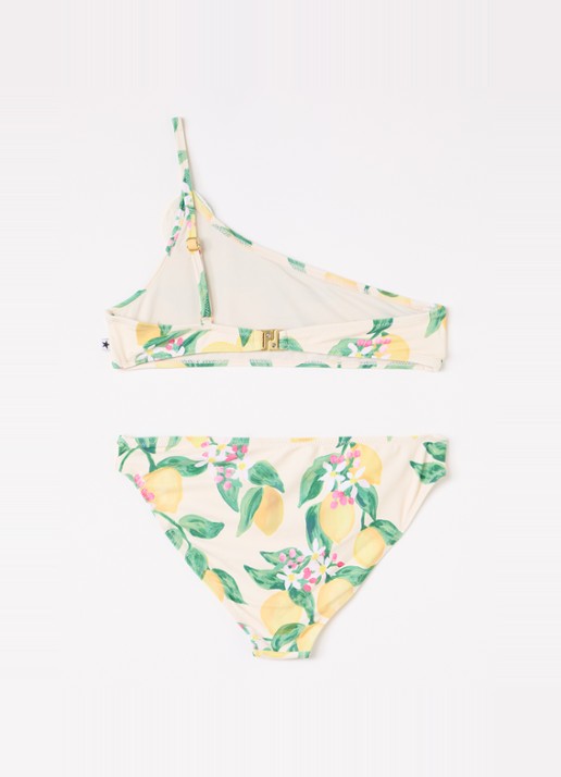 Molo Naja bikiniset met print en pailletten - voorkant 2 citroengeel