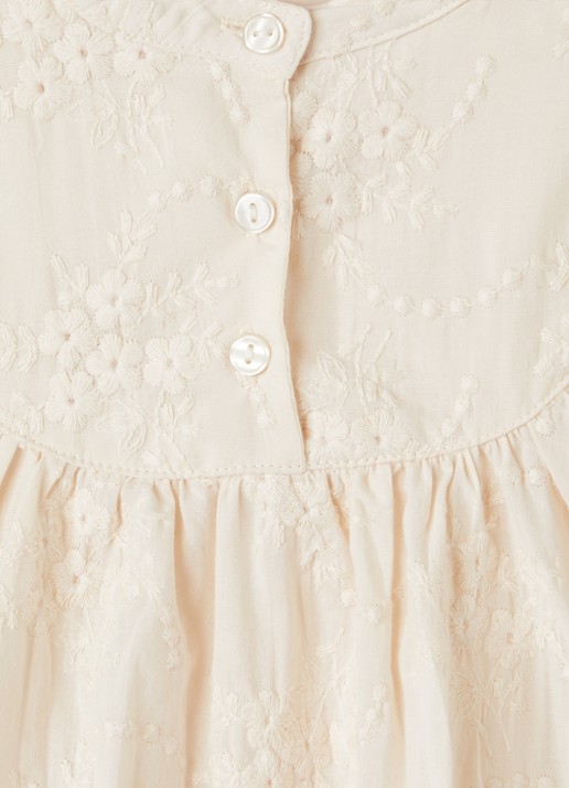 Molo Raisi tuniekjurk met bloemborduring - detail 3 creme