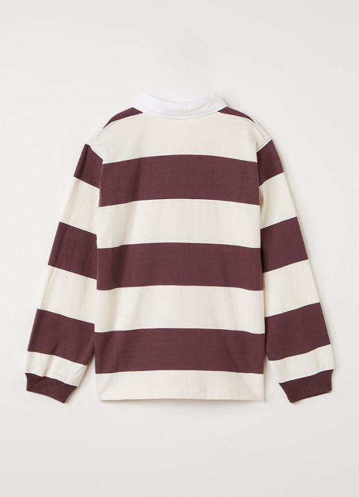 Molo Relz polo met streepprint - voorkant 3 roze