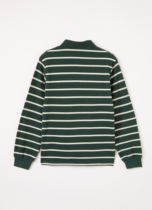 Molo Rey polo met streepprint - voorkant 2 groen
