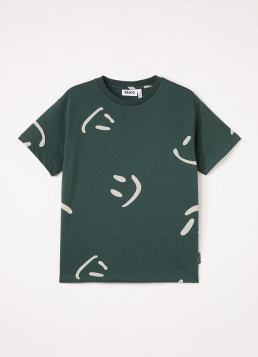 Molo Riley T-shirt met print - voorkant donkergroen